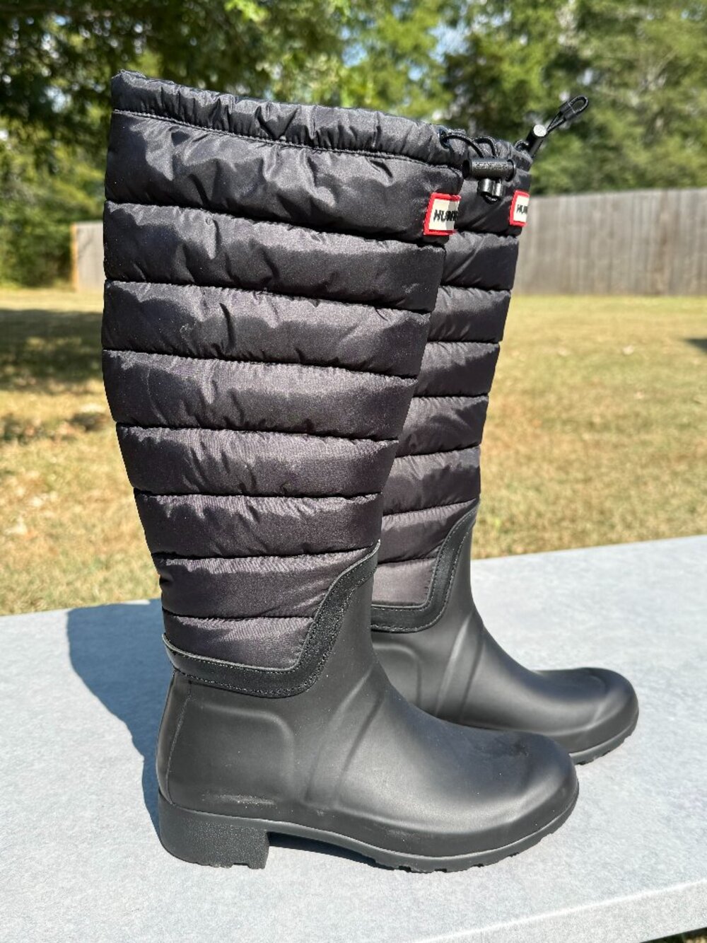 Hunter Intrepid Womens 5 Black Tall Snow Boots Puffer Gorpcore Après Ski4264